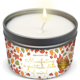 Magnificent 101 MANIFESTING A Gratitude State of Mind Tin Candle 6oz