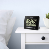 SHARP Digital Atomic Clock, Atomic Accuracy, Date, Temperature, Black Case, LCD Display