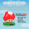 Paladone Super Mario Bros Mushroom Digital Alarm Clock with Power Up Sound Nintendo Room D√©cor and Merchandise