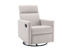 Modern Upholstered Rocker Nursery Chair Plush Seating Glider Swivel Recliner Chair, Tan