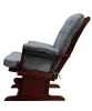 ACME Aeron Chair & Ottoman (2Pc Pk) in Gray Microfiber & Cherry 59338