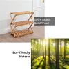 Acacia 3 Tiers Wooden Plants Stand Foldable Shoe Rack Multipurpose Shelf Perfect Idea For Living Room, Bedroom, Hallway, Bathroom Natural Color.