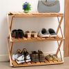 Acacia 3 Tiers Wooden Plants Stand Foldable Shoe Rack Multipurpose Shelf Perfect Idea For Living Room, Bedroom, Hallway, Bathroom Natural Color.