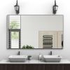 60"x36" Oversized Modern Rectangle Bathroom Mirror with Balck Frame Decorative Large Wall Mirrors for Bathroom Living Room Bedroom Vertical or Horizon