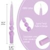 FCMSHAMD Dripless Taper Candles 10 inch Purple Handmade Candle Sticks Unscented Candles, Pack of 2