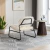 COOLMORE Accent Chair - Modern Industrial Slant Armchair with Metal Frame - Premium High Density Soft Single chair for Living Room Bedroom