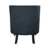 Modern Traditional Accent Chair Button Tufted BlueTextured Fabric Upholstery Solid Wood 1pc Living Room Furniture