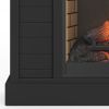 Bridgevine Home Washington 48 inch Fireplace with Mantel, Black and Whiskey Finish