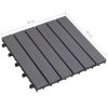 Decking Tiles 10 pcs Gray Wash 11.8"x11.8" Solid Acacia Wood