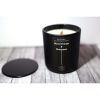 Navi Candles by LushSherCosmetics Blood Orange & Cinnamon 8oz Black Matte Glass Vessel w/Lid