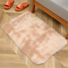 1pc, Tie-Dyed Plush Shag Furry Area Rug for Bedroom, Living Room, Nursery, and Kids Room - Ultra Soft and Fluffy, Washable, Non-Shedding, and Perfect (Color: Tie-dye Beige, size: 19.69*31.5inch)