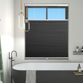 WELLSOURCE Blackout Cellular Shades Cordless, Top Down Bottom Up Blinds for Windows, 1.5" Single Cell Pleated Honeycomb Window Shades for Bedroom, Chi (Color: Blackout-Black, size: CUTOM SIZE)