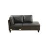 Black Faux Leather 3-Piece Couch Living Room Sofa Set B