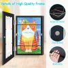 Kids Art Frame Front Opening Wooden Frame Artwork Display Storage Frame Picture Frame Wall Display for Photo Art Projects Picture Children Drawing