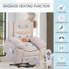 Massage Recliner,Power Lift Chair for Elderly with Adjustable Massage and Heating Function,Recliner Chair with Infinite Position and Side Pocket for L