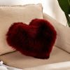 1pc Boho Love Heart Plush Throw Pillow - Fluffy Luxury Cushion for Couch, Sofa, Bed - Detachable and Machine Washable Home Decor