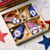 1 Box; Wooden Box Pendant For Independence Day; Independence Day Ornaments; Holiday Accessory; Party Supplies; Room Decor; Independence Day Decor; Hom