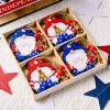 1 Box; Wooden Box Pendant For Independence Day; Independence Day Ornaments; Holiday Accessory; Party Supplies; Room Decor; Independence Day Decor; Hom