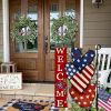 4th Of July Patriotism Linen Double Sided Garden Flag (12''x18''); Home Decor; Anniversary Independence Day Outdoor Decor; Yard Decor; Garden Decorati